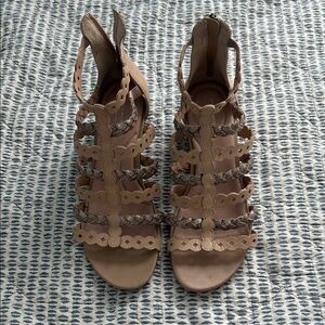 Rockport Tan and Brown Wedge Sandals size 8